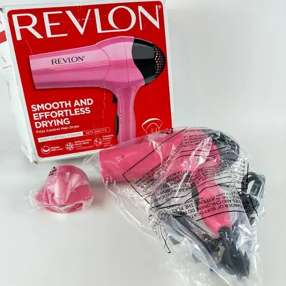 Revlon Frizz Control Hair Dryer Pink RV474 NEW (Open Box) Women's Hair Care - Picture 1 of 5